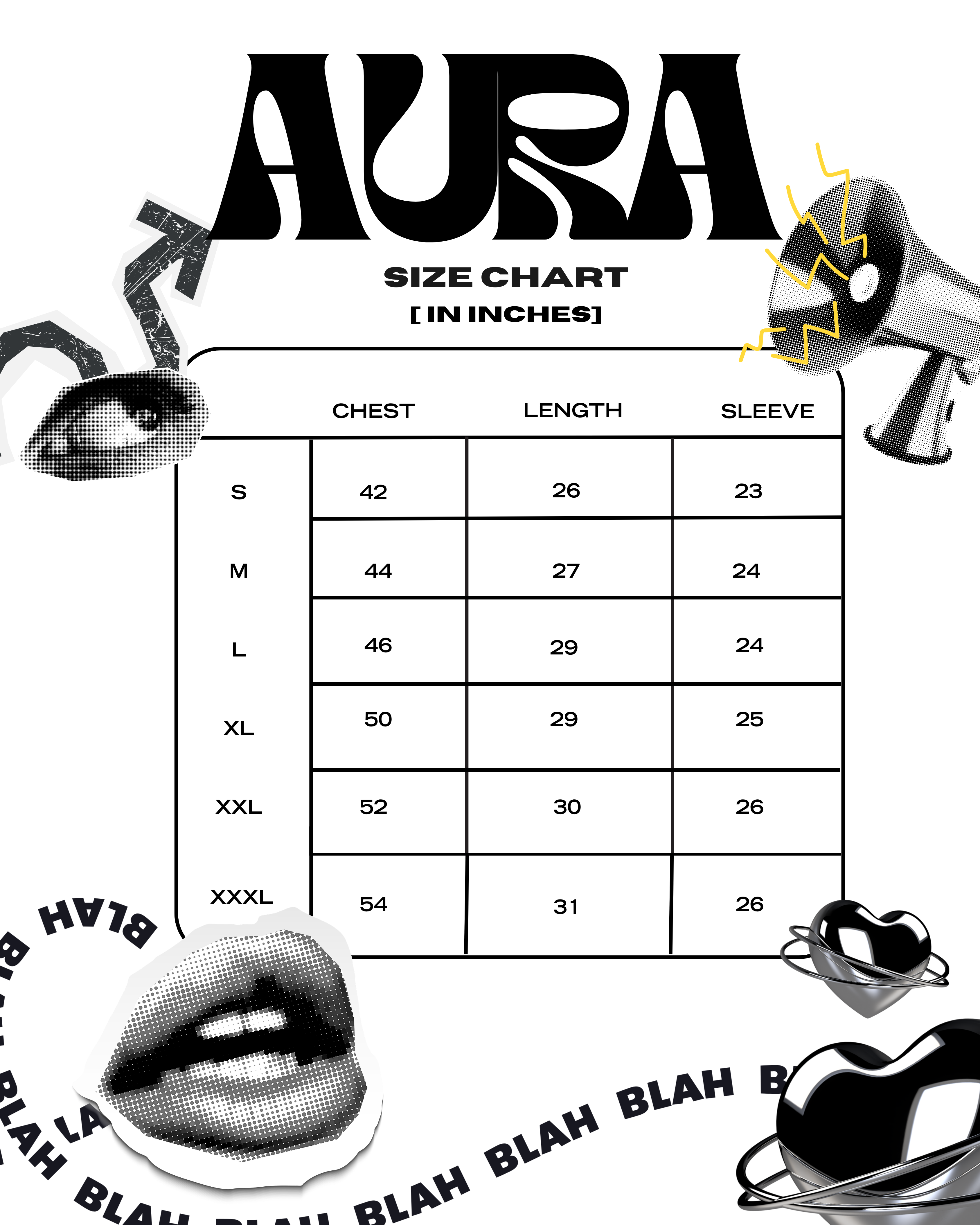 Aura Polo Size Chart
